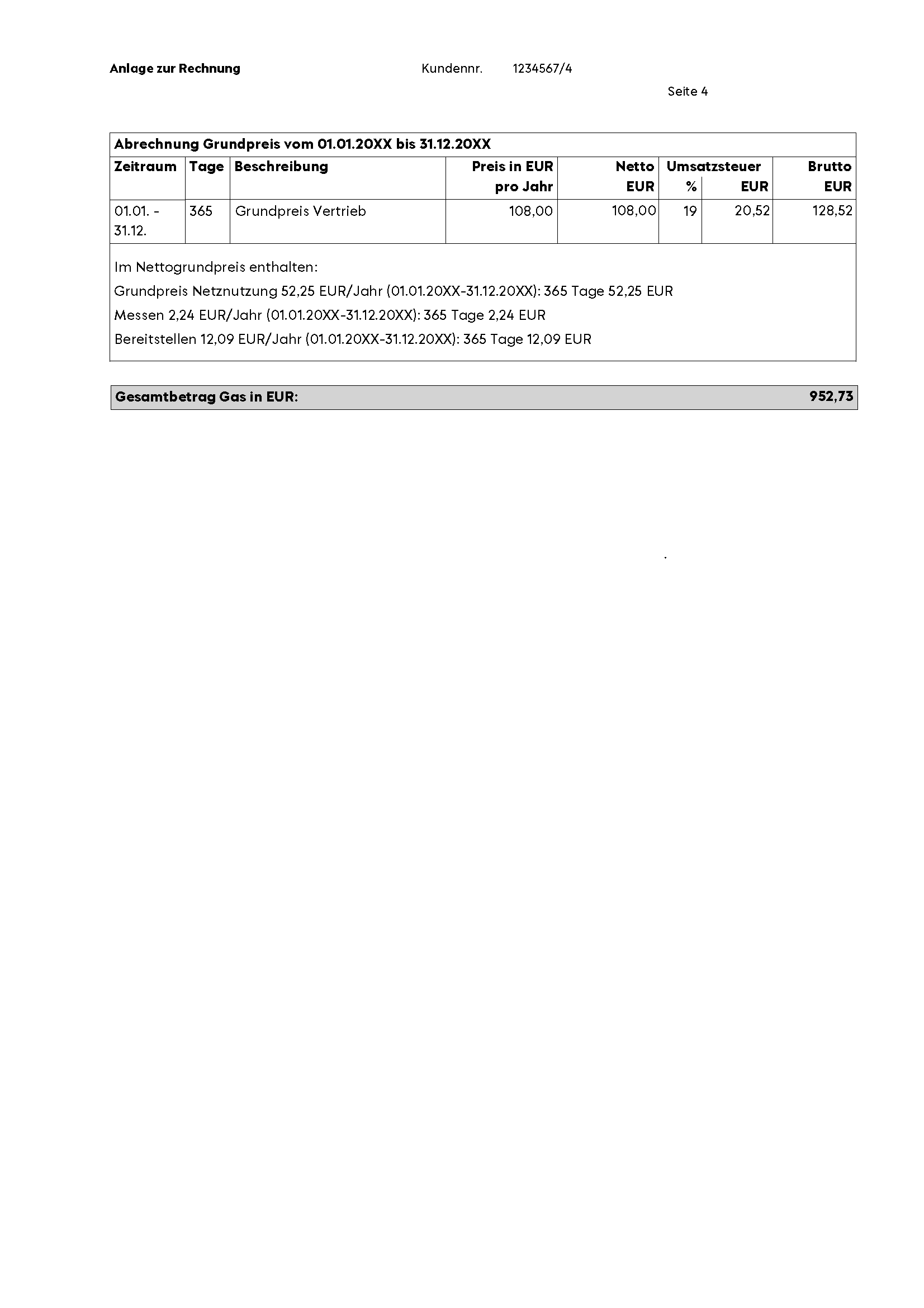 Musterrechnung Gas Seite 4