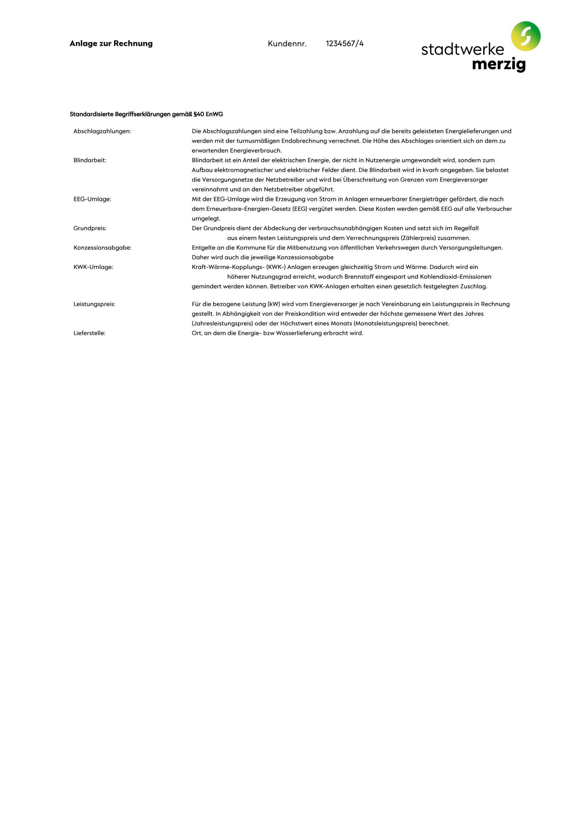 Musterrechnung Gas Seite 7