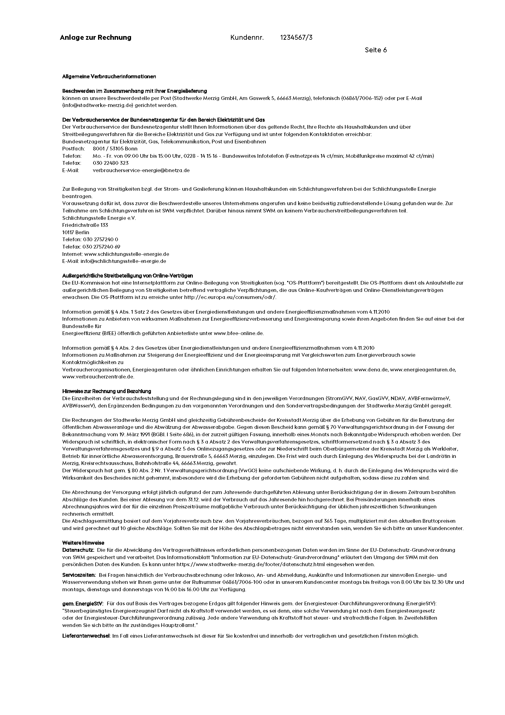 Musterrechnung Strom Seite 6