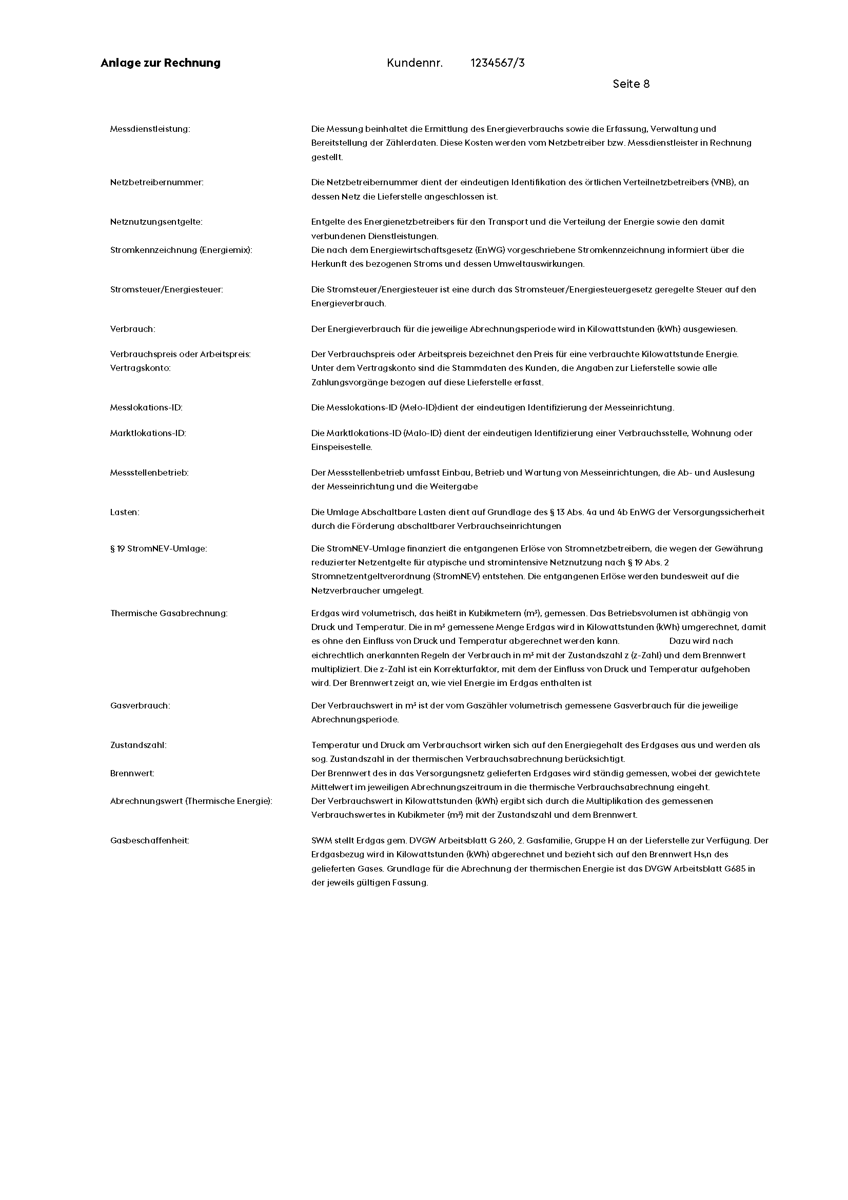 Musterrechnung Strom Seite 8
