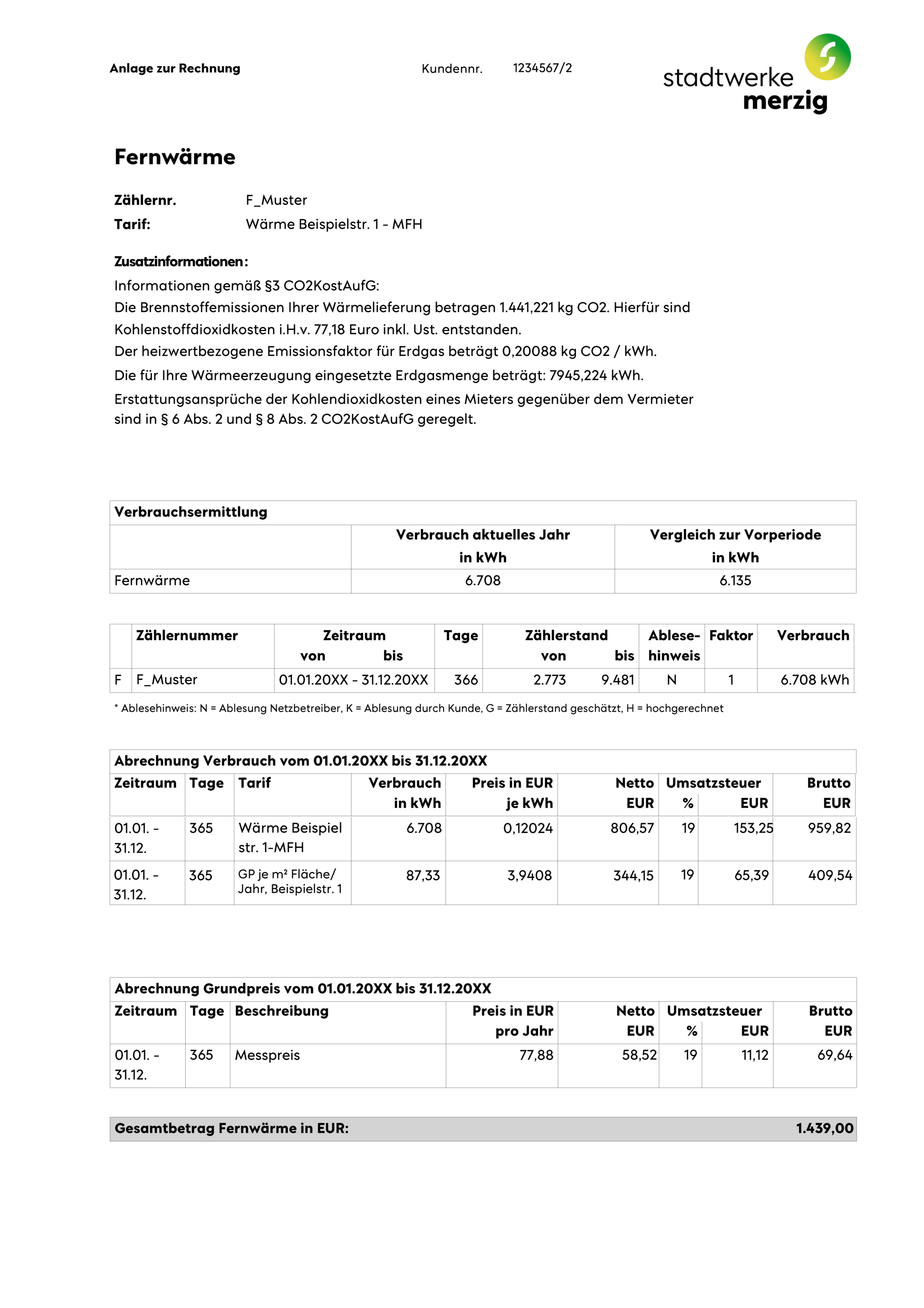 Musterrechnung Wärme Seite 3