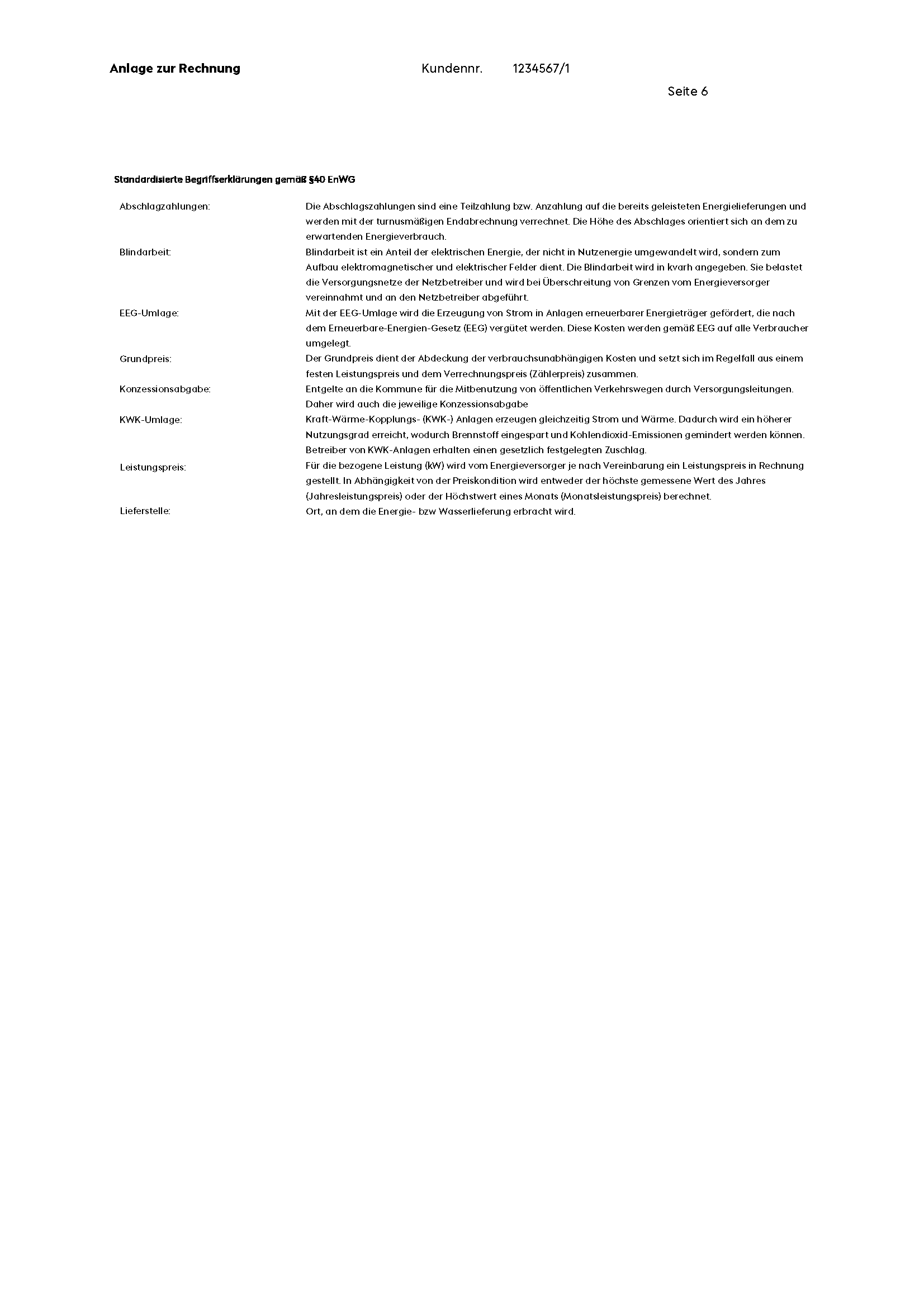 Musterrechnung Wasser Seite 6